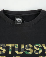 Vintage Stussy N°4 Duck Camo Made In USA Crewneck Sweatshirt - L