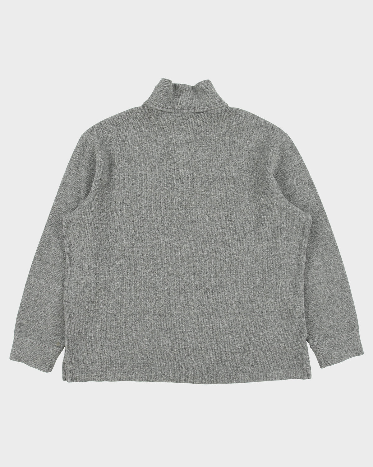 Vintage Polo Ralph Lauren Marl Grey Classic Quarter-Zip Sweatshirt - L