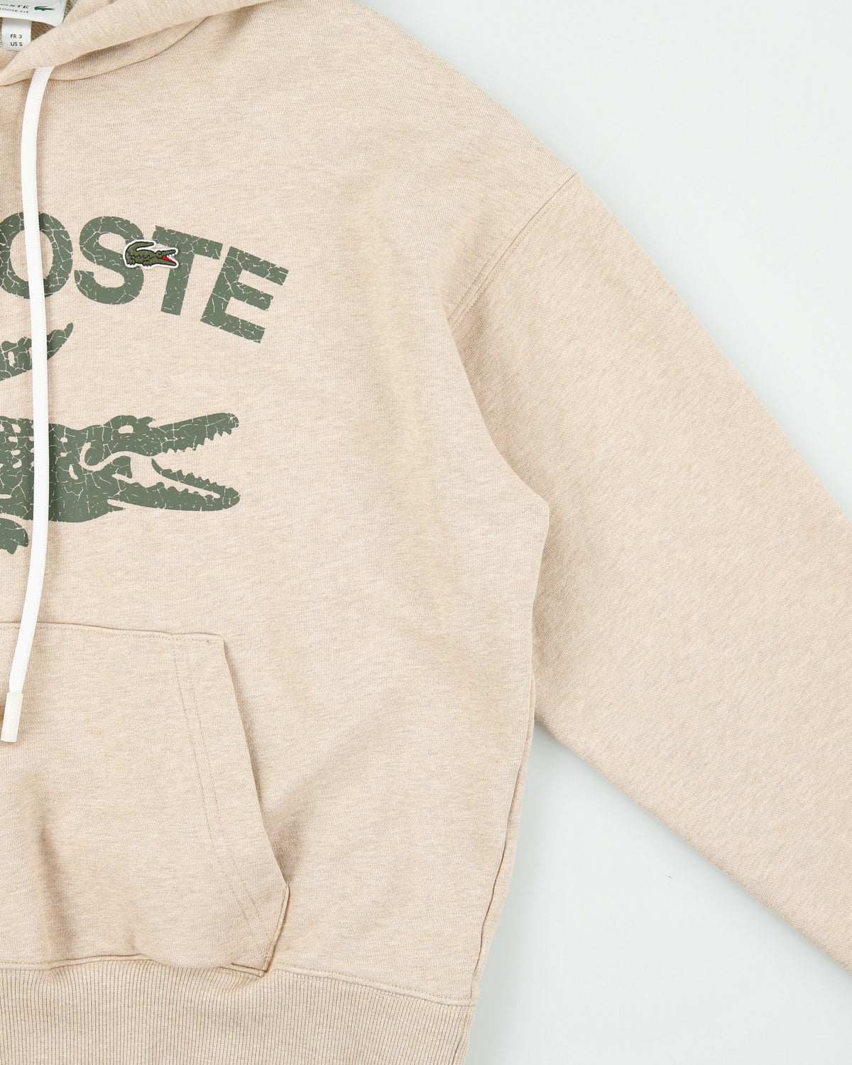 Vintage Lacoste Heavyweight Cracked Croc 1933 Loose Fit Pullover Hoodie - S