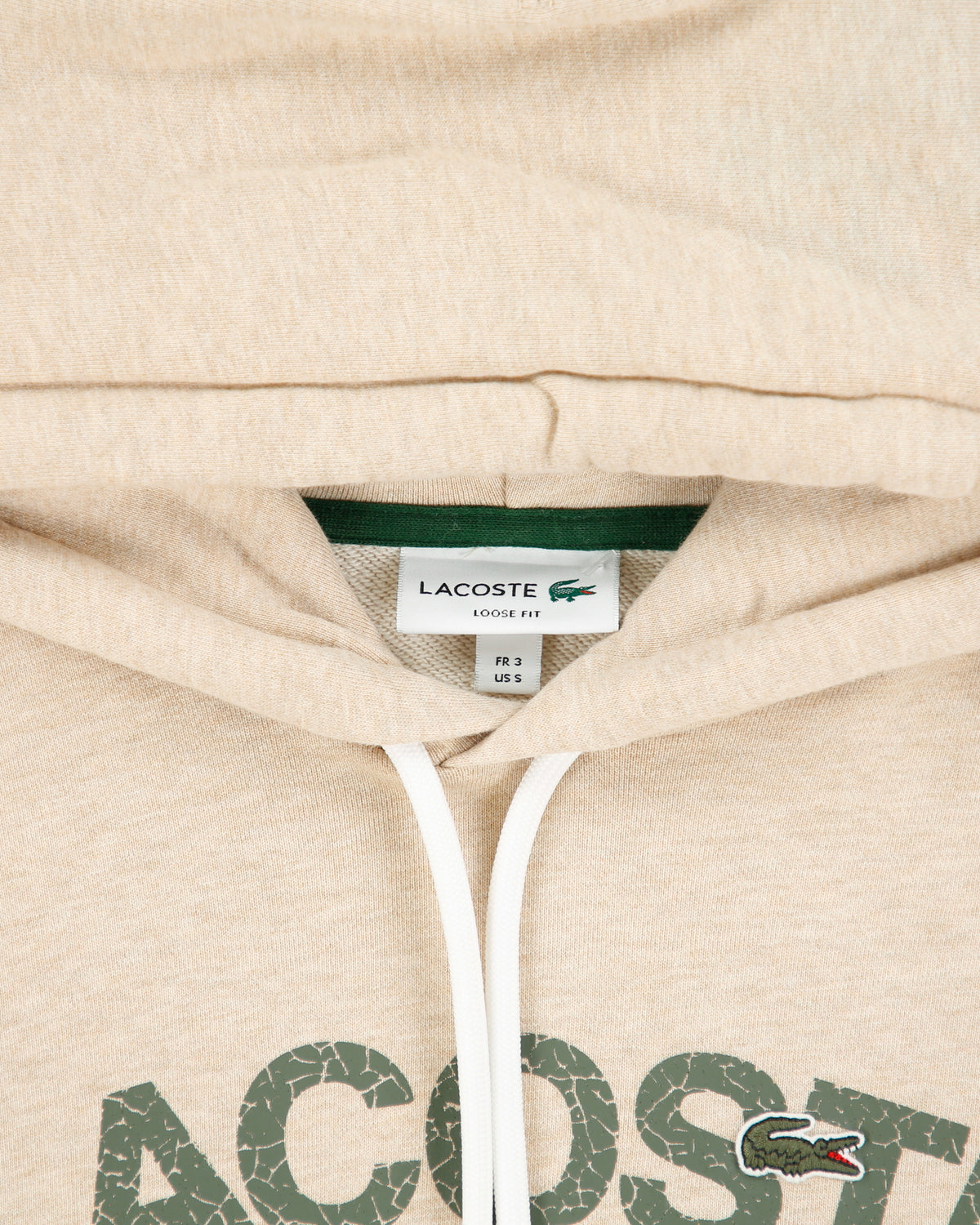 Vintage Lacoste Heavyweight Cracked Croc 1933 Loose Fit Pullover Hoodie - S