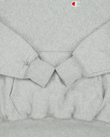 Vintage Champion Grey Marl Heavyweight Reverse Weave Pullover Hoodie - M