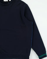 Vintage Lacoste Navy Stripe Taped Croc Pique Crewneck Sweatshirt - XXXL