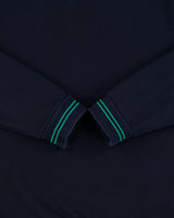 Vintage Lacoste Navy Stripe Taped Croc Pique Crewneck Sweatshirt - XXXL