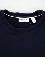 Vintage Lacoste Navy Stripe Taped Croc Pique Crewneck Sweatshirt - XXXL