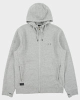 Vintage Y2K 00s Oakley Grey Marl Fleece Lined Embroidered O Logo Zip-Up Thumb Loop Hoodie - M