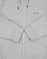 Vintage Y2K 00s Oakley Grey Marl Fleece Lined Embroidered O Logo Zip-Up Thumb Loop Hoodie - M