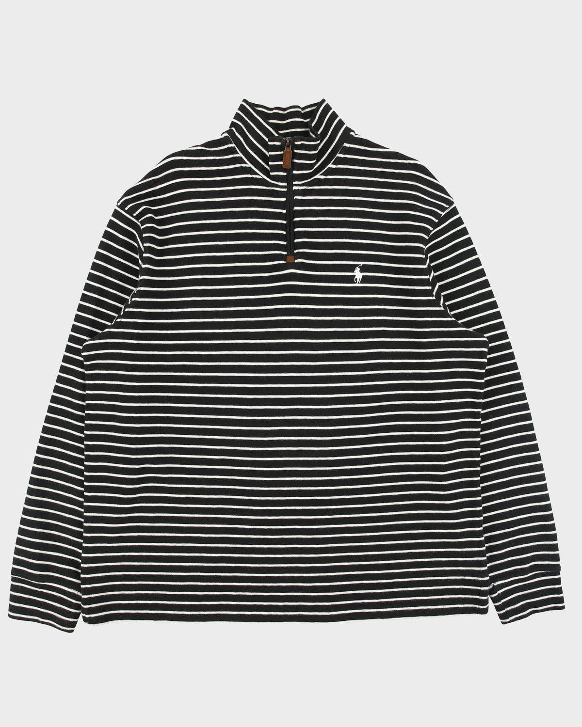Vintage Polo Ralph Lauren Striped Classic Quarter-Zip Sweatshirt - XL