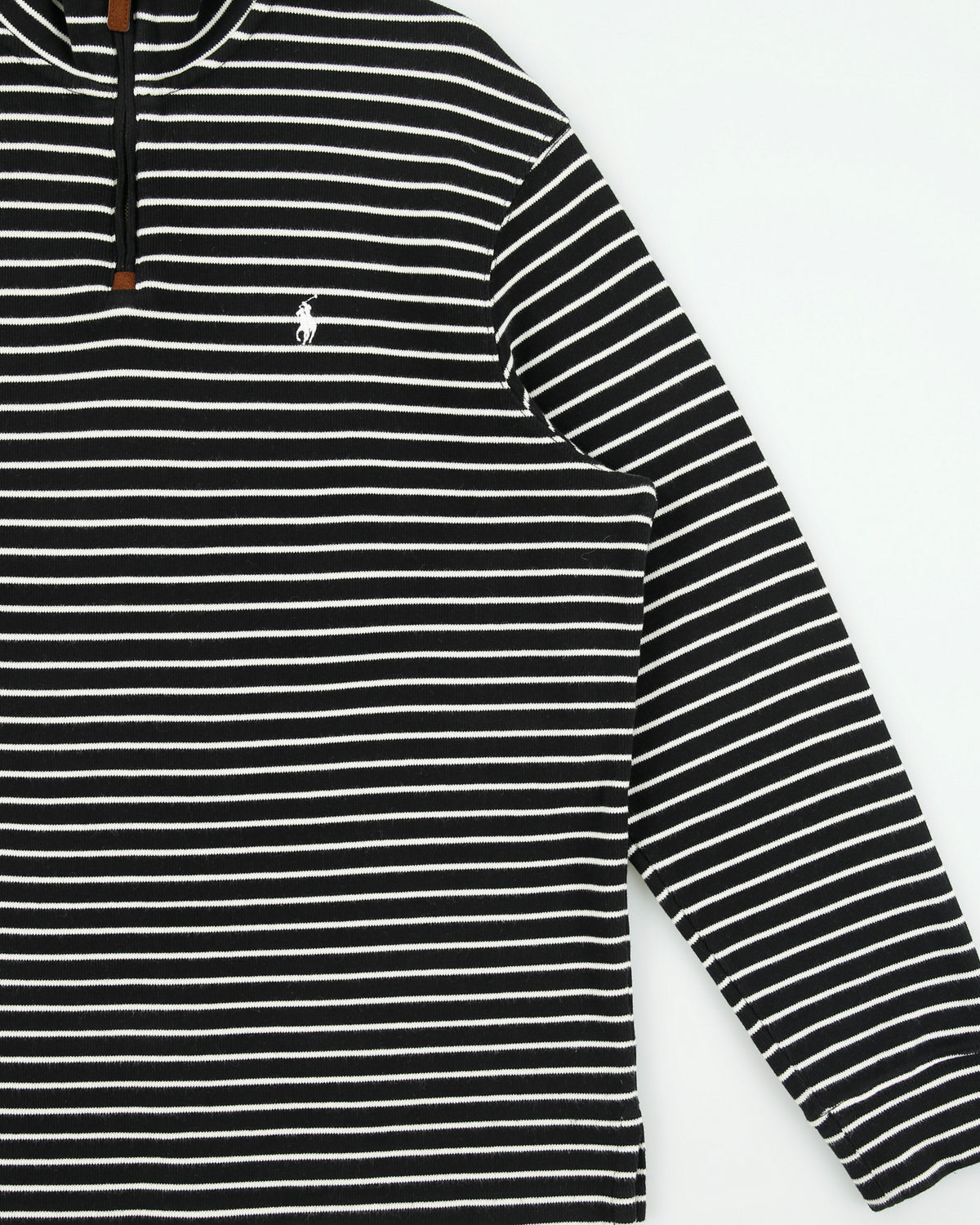 Vintage Polo Ralph Lauren Striped Classic Quarter-Zip Sweatshirt - XL