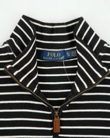 Vintage Polo Ralph Lauren Striped Classic Quarter-Zip Sweatshirt - XL