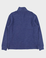 Vintage Polo Ralph Lauren Blue Marl Classic Quarter-Zip Sweatshirt - M