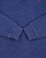 Vintage Polo Ralph Lauren Blue Marl Classic Quarter-Zip Sweatshirt - M