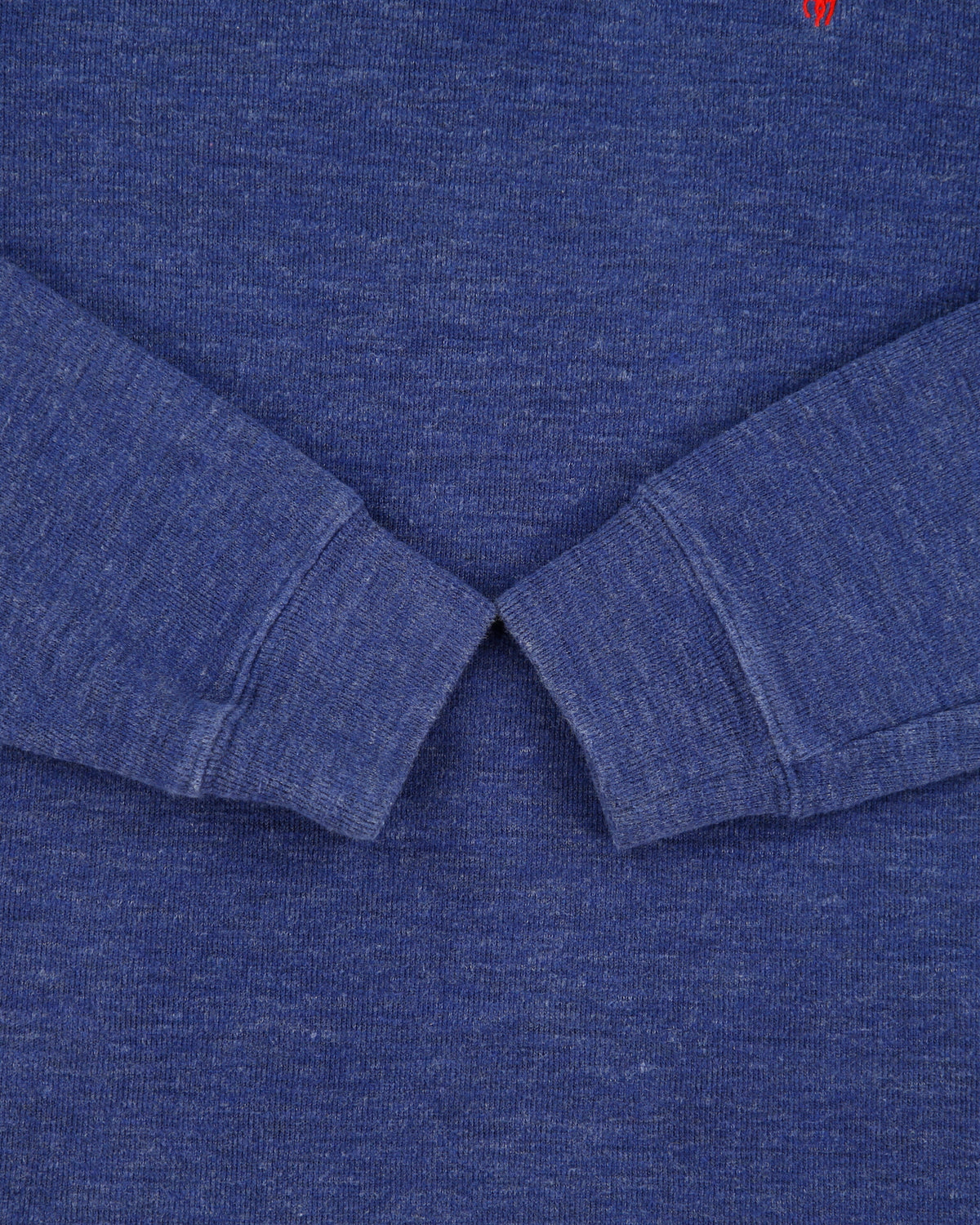 Vintage Polo Ralph Lauren Blue Marl Classic Quarter-Zip Sweatshirt - M