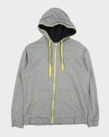 Vintage Y2K 00s Lacoste Sport Marl Grey 1927 Classic Pique Zip-Up Hoodie - XL