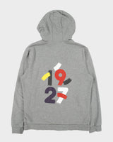 Vintage Y2K 00s Lacoste Sport Marl Grey 1927 Classic Pique Zip-Up Hoodie - XL