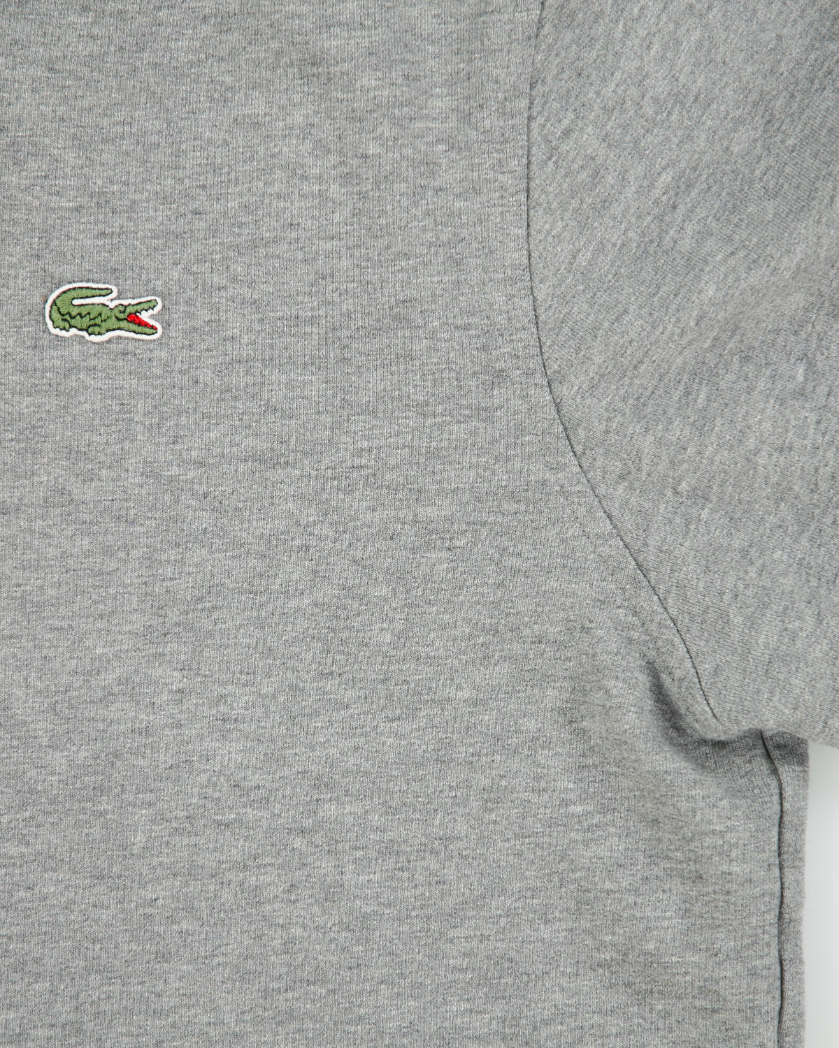 Vintage Y2K 00s Lacoste Sport Marl Grey 1927 Classic Pique Zip-Up Hoodie - XL
