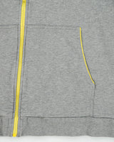 Vintage Y2K 00s Lacoste Sport Marl Grey 1927 Classic Pique Zip-Up Hoodie - XL