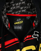 Vintage Y2K 00s Fox Racing Geico Motorsports Embroidered Moto X Zip-Up Hoodie - XL