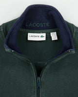 Lacoste Racing Green Interlock Quarter-Zip Sweatshirt - L