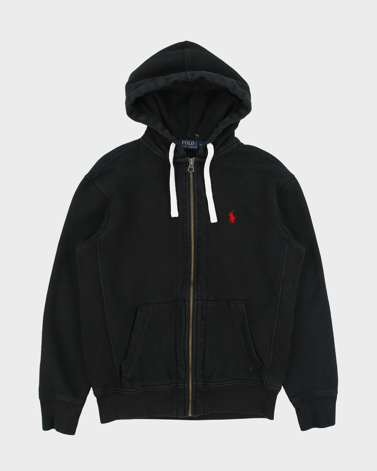 Vintage Polo Ralph Lauren Heavyweight Fleece Lined Classic Zip-Up Hoodie - S