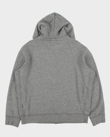 Vintage Polo Ralph Lauren Marl Grey Heavyweight Fleece Lined Classic Zip-Up Hoodie - XL