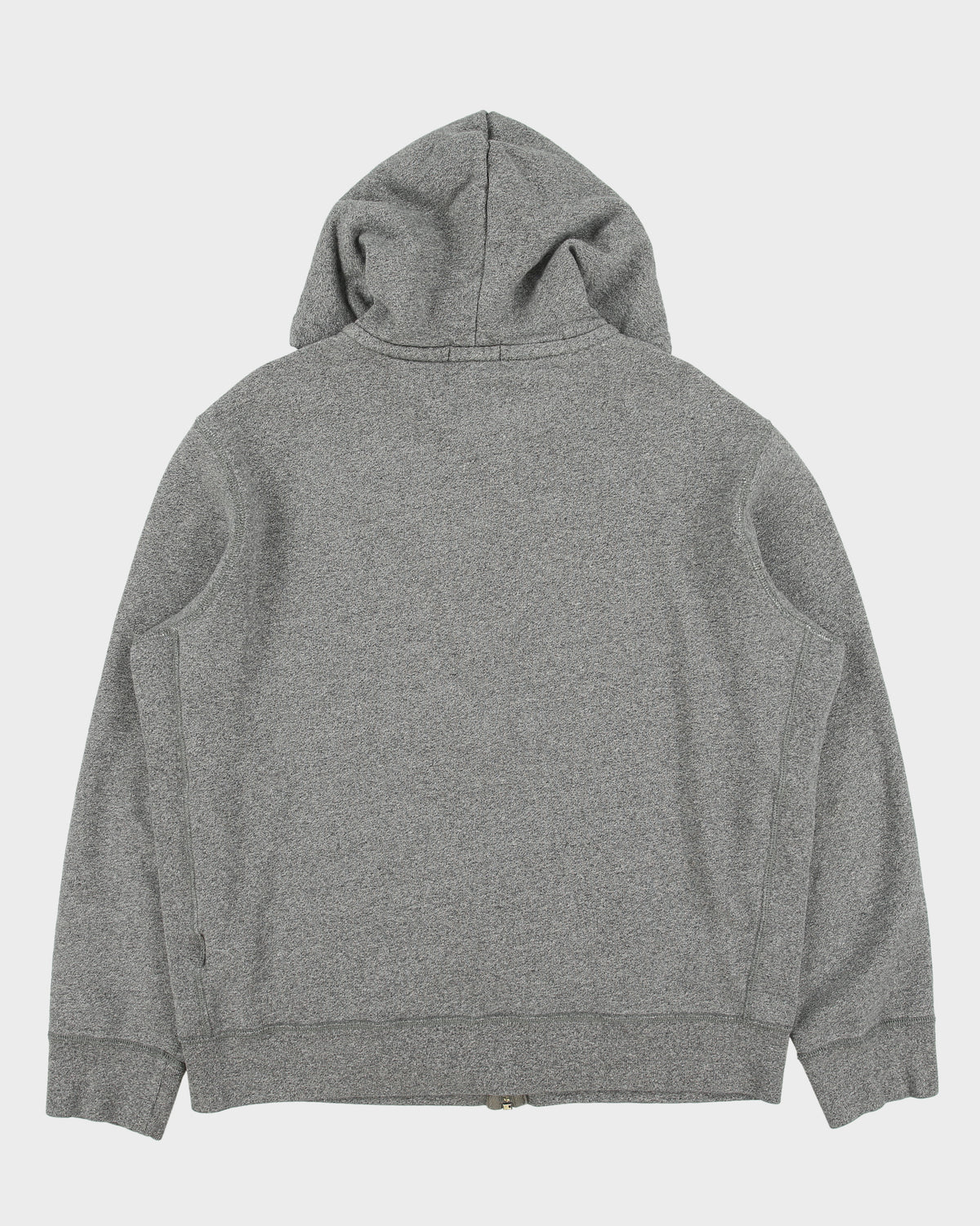Vintage Polo Ralph Lauren Marl Grey Heavyweight Fleece Lined Classic Zip-Up Hoodie - XL