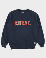 Vintage Carhartt Heavyweight Varsity Letterman Loose Fit Crewneck Sweatshirt - L