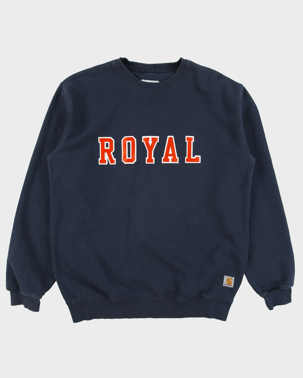 Vintage Carhartt Heavyweight Varsity Letterman Loose Fit Crewneck Sweatshirt - L