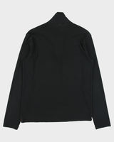 Vintage Hugo Boss Ribbed Button Collar Lightweight Sweatshirt - XL