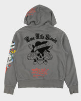Vintage Y2K 00s Ed Hardy By Christian Audigier Love Kills Slowly Zip-Up Tattoo Hoodie - M