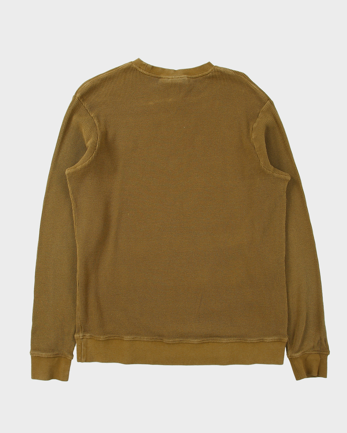 Vintage ANTI HERO Skateboards Khaki Embroidered Crewneck Waffle Sweatshirt - XL