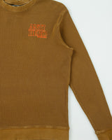 Vintage ANTI HERO Skateboards Khaki Embroidered Crewneck Waffle Sweatshirt - XL