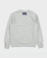 Billionaire Boys Club BBC Grey Marl Heavyweight Embroidered Astro Crewneck Sweatshirt - M