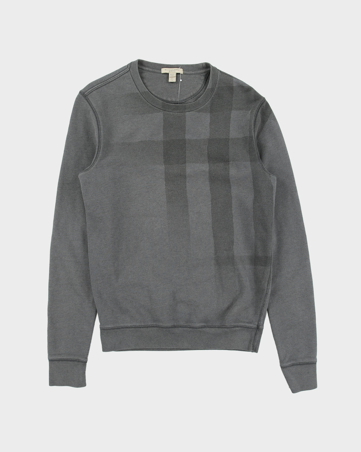 Vintage Burberry Brit Heavyweight Nova Check Crewneck Sweatshirt - XS