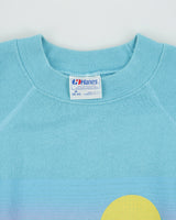 Vintage 1988 Washington Sunrise Aqua Hanes Made In USA Crewneck Sweatshirt - M