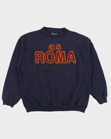 Vintage 2003-04 Y2K Kappa AS Roma FC Embroidered Badge Crewneck Sweatshirt - L