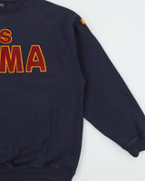 Vintage 2003-04 Y2K Kappa AS Roma FC Embroidered Badge Crewneck Sweatshirt - L