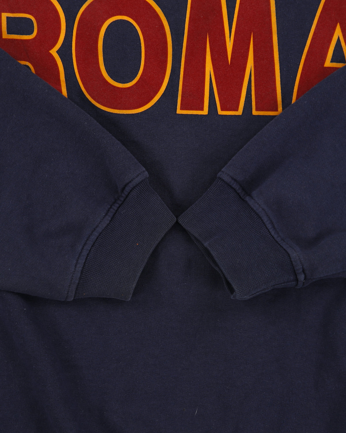 Vintage 2003-04 Y2K Kappa AS Roma FC Embroidered Badge Crewneck Sweatshirt - L