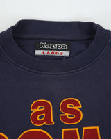 Vintage 2003-04 Y2K Kappa AS Roma FC Embroidered Badge Crewneck Sweatshirt - L
