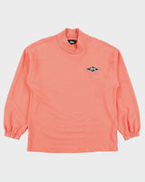 Vintage Stussy Gear Salmon Pink Embroidered High Neck Sweatshirt - S