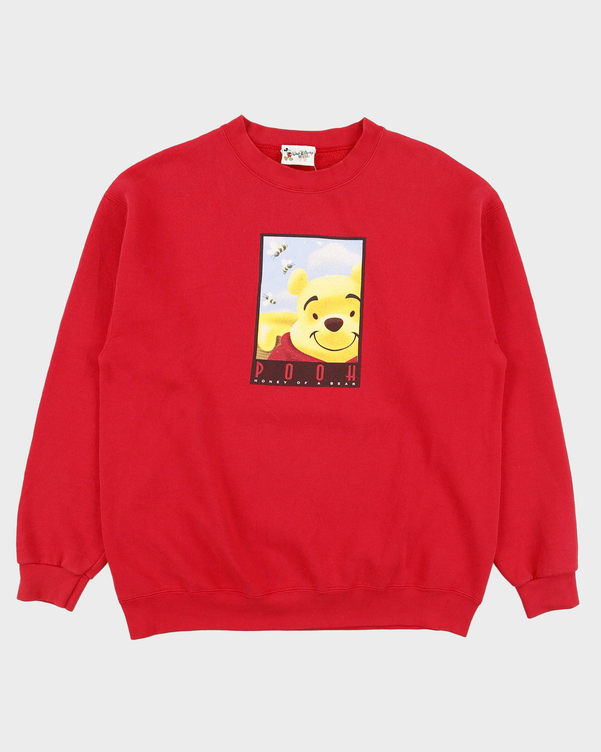 Vintage 1990s Disney World Pooh Bear Made In USA Crewneck Sweatshirt - L