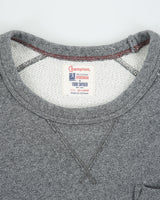 Todd Snyder x Champion Processed Sportswear Marl Grey Heavyweight Crewneck Pocket Sweatshirt - XXL