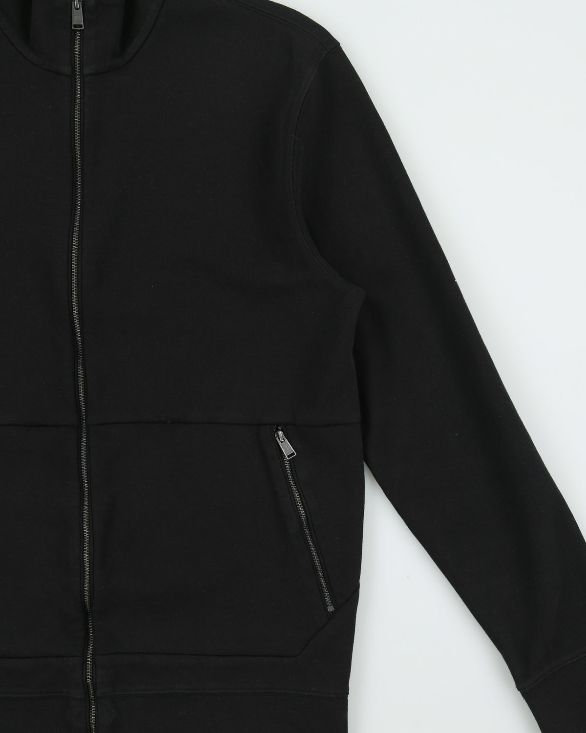 Vintage Hugo Boss Snyder Black Zip-Up Track Top Sweatshirt - M