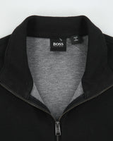 Vintage Hugo Boss Snyder Black Zip-Up Track Top Sweatshirt - M