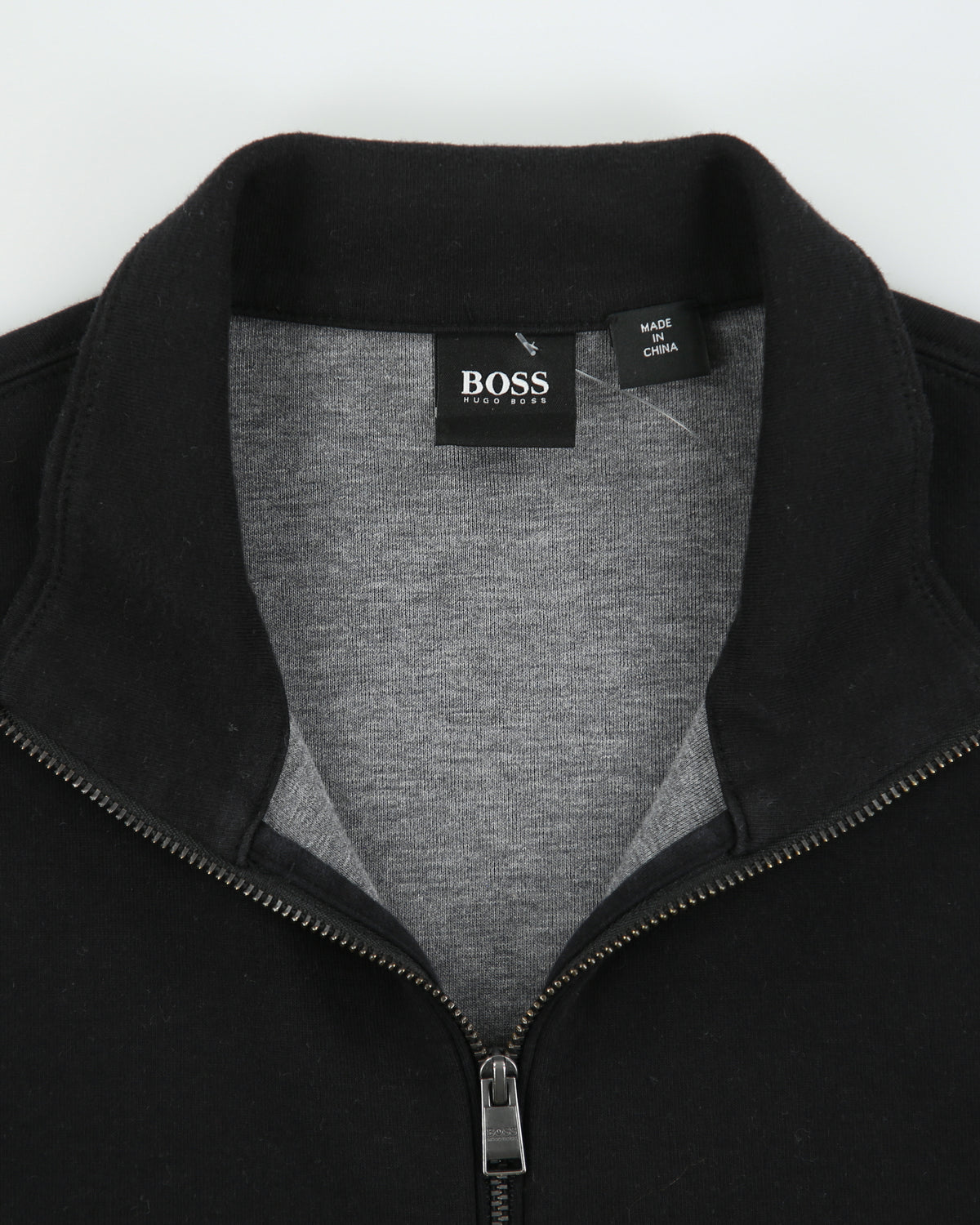 Vintage Hugo Boss Snyder Black Zip-Up Track Top Sweatshirt - M