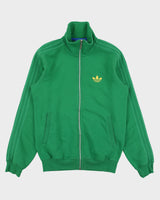 Vintage Adidas Originals Embroidered Classic 3-Stripe Trefoil Zip-Up Funnel Neck Track Top Sweatshirt - M
