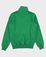Vintage Adidas Originals Embroidered Classic 3-Stripe Trefoil Zip-Up Funnel Neck Track Top Sweatshirt - M