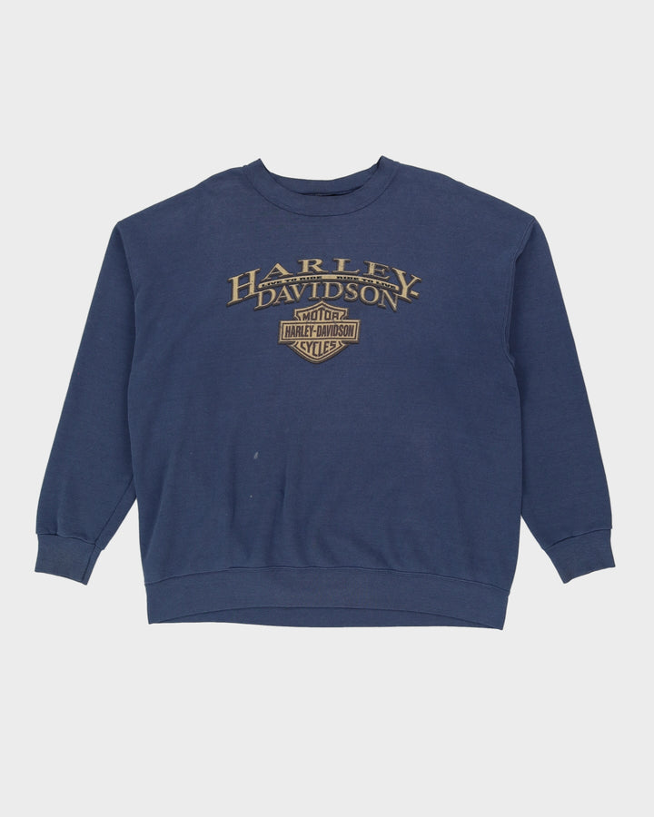 00s Harley Davidson Burlington, WA Blue Sweatshirt - XL