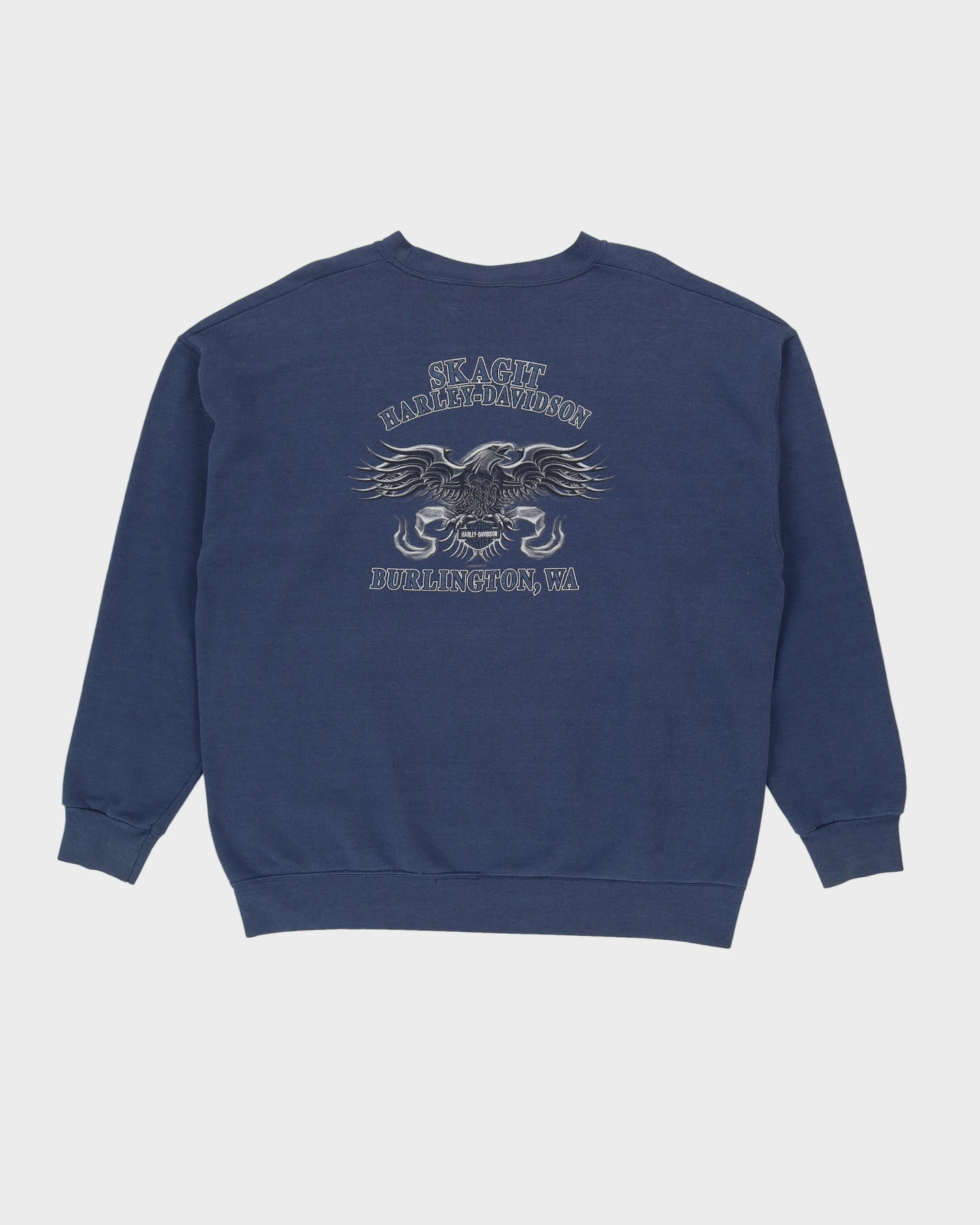 00s Harley Davidson Burlington, WA Blue Sweatshirt - XL