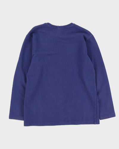 Vintage 90s Nike Blue Sweatshirt With Embroidered Logo - XL