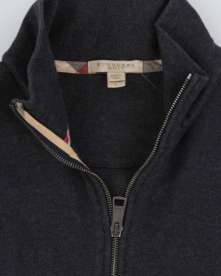 Burberry Brit Grey Quarter Zip Sweatshirt - L